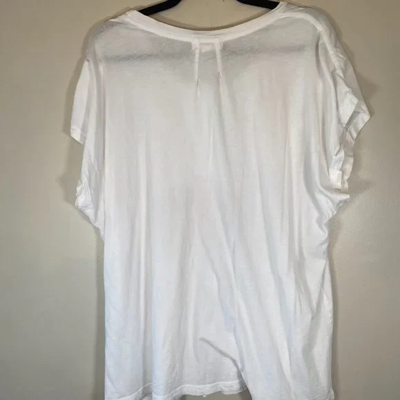 Treasure and Bond Scoop Neck White T-Shirt - Picture 5 of 5